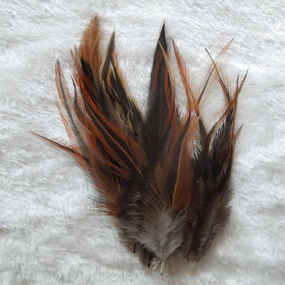 Λοφίο! 50 τεμ/Παρτίδα! 4-6" Μαύρη μεσαία σέλα Badger ROOSTER NATURAL HACKLE FATHERS για Διακόσμηση ρούχων DIY, Υλικό Δέματος Fly