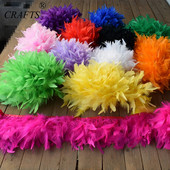 Novi! Crni 2M dugačak prekrasan remen od purećeg perja, 15-20cm DIY nakit, odjeća, umjetnost, rekviziti i ostali dodaci