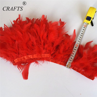 Novi! Crni 2M dugačak prekrasan remen od purećeg perja, 15-20cm DIY nakit, odjeća, umjetnost, rekviziti i ostali dodaci