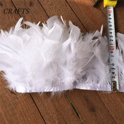 Novi! Crni 2M dugačak prekrasan remen od purećeg perja, 15-20cm DIY nakit, odjeća, umjetnost, rekviziti i ostali dodaci