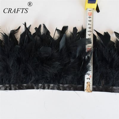 Novi! Crni 2M dugačak prekrasan remen od purećeg perja, 15-20cm DIY nakit, odjeća, umjetnost, rekviziti i ostali dodaci