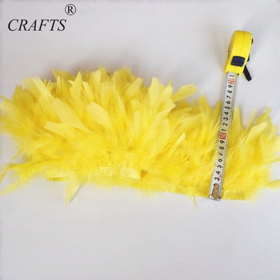 Novi! Crni 2M dugačak prekrasan remen od purećeg perja, 15-20cm DIY nakit, odjeća, umjetnost, rekviziti i ostali dodaci