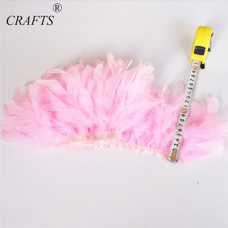 Novi! Crni 2M dugačak prekrasan remen od purećeg perja, 15-20cm DIY nakit, odjeća, umjetnost, rekviziti i ostali dodaci