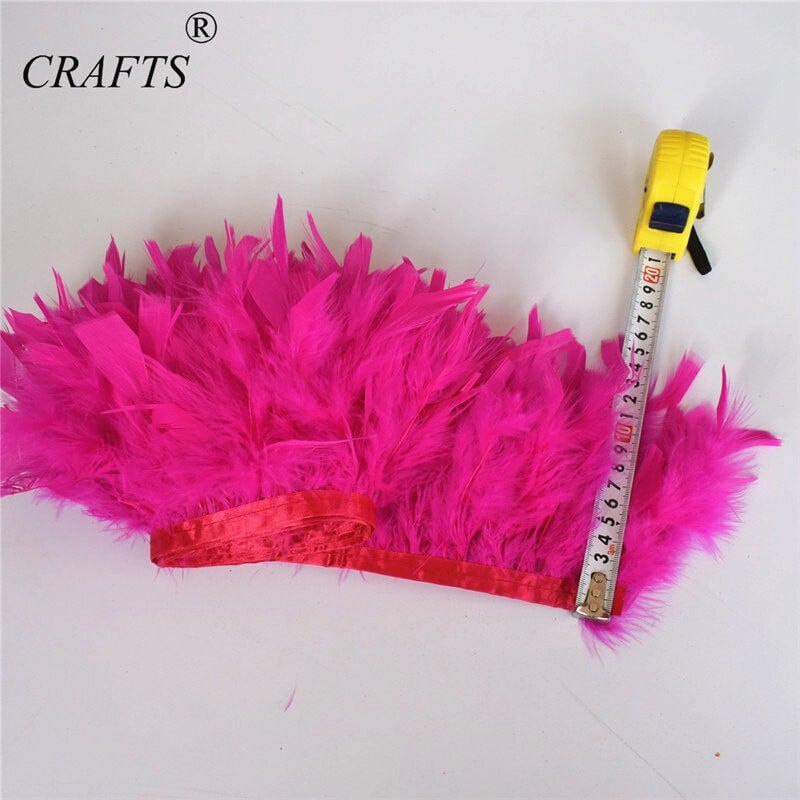 Novi! Crni 2M dugačak prekrasan remen od purećeg perja, 15-20cm DIY nakit, odjeća, umjetnost, rekviziti i ostali dodaci