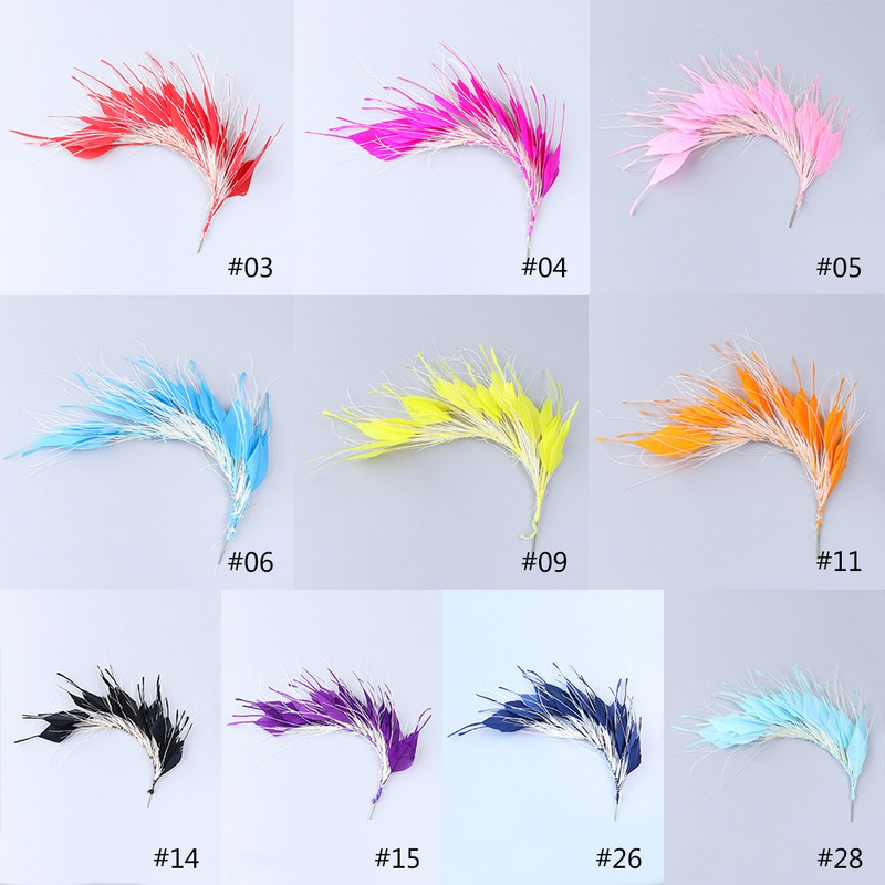 Veleprodaja Prekrasna guščja pera Cvjetni vjenčani korzaži Čvrsto perje za rukotvorine Dodaci za ukrašavanje ukrasa za glavu Perje