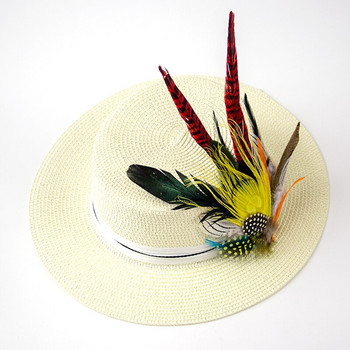 Щипка Аксесоар за шапка Шапки с цветя от пера с пера Сватбени булчински аксесоари за коса Шапки на едро 1 брой