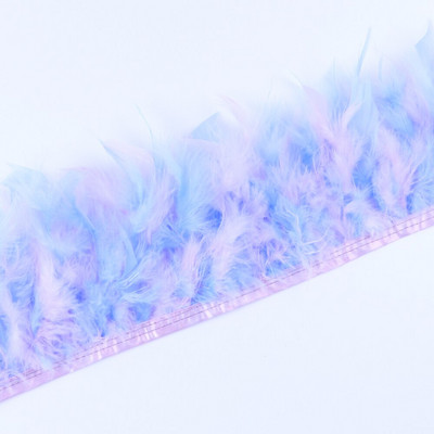 1 metar kožne ružičasto sive pureće perje za ukras vjenčanice perjanice rubna vrpca pribor za šivanje odjeće