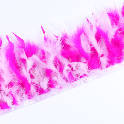 1 metar kožne ružičasto sive pureće perje za ukras vjenčanice perjanice rubna vrpca pribor za šivanje odjeće