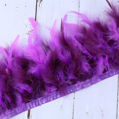 1 metar kožne ružičasto sive pureće perje za ukras vjenčanice perjanice rubna vrpca pribor za šivanje odjeće