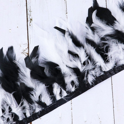 1 metar kožne ružičasto sive pureće perje za ukras vjenčanice perjanice rubna vrpca pribor za šivanje odjeće