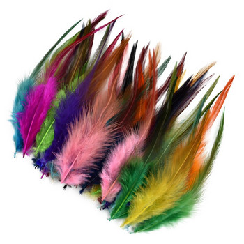 50 τμχ Χρωματιστά Φτερά Φασιανού για Χειροτεχνίες Δημιουργία κοσμημάτων Ανθρωπογενής Διακόσμηση Κόκορας Κοτόπουλο αποκριάτικο αξεσουάρ χειροτεχνίας