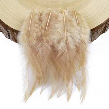 Φτερό κοτόπουλου 4-6 ιντσών με λευκή μύτη DIY Χειροποίητα αξεσουάρ Διακόσμηση κοσμημάτων Φόρεμα ρούχων από ύφασμα Επεξεργασία φτερών χειροτεχνίας