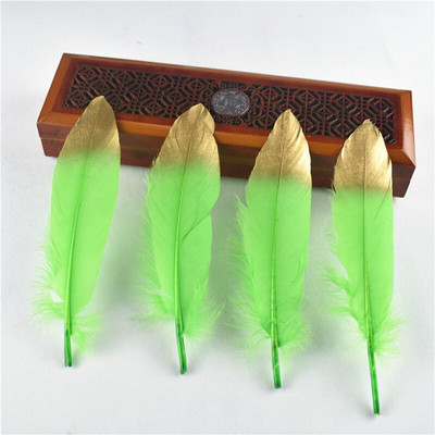 20 tk Kuldse peaga hanesuled 15-20 cm/6-8" valged naturaalsed faasanisuled käsitööks Kuldsed suled isetehtud plumas karnaval