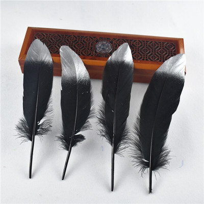 20 tk Kuldse peaga hanesuled 15-20 cm/6-8" valged naturaalsed faasanisuled käsitööks Kuldsed suled isetehtud plumas karnaval
