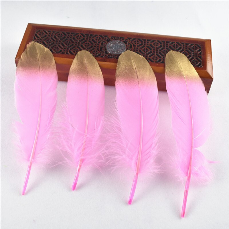 20 tk Kuldse peaga hanesuled 15-20 cm/6-8" valged naturaalsed faasanisuled käsitööks Kuldsed suled isetehtud plumas karnaval