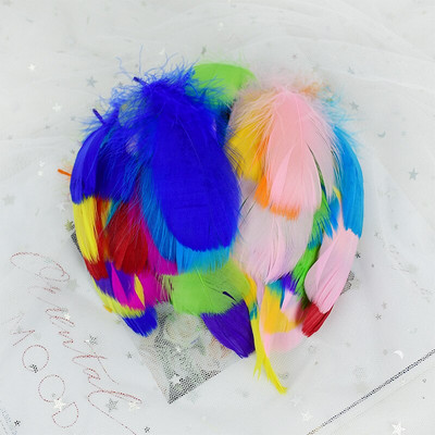 100 buc 8-15 cm amestec de pene de lebădă plutitoare de pene de lebădă colorate pentru artizanat, nuntă, decorare a casei, accesorii de bijuterii DIY