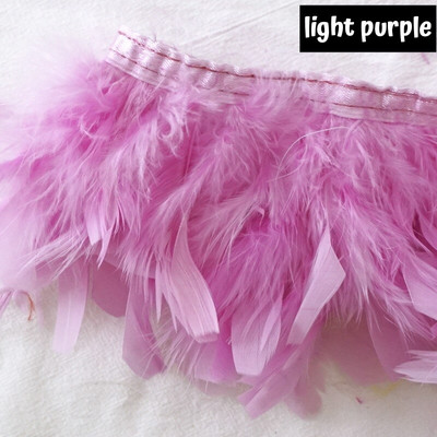 Χνουδωτά φτερά γαλοπούλας Boa Trim Craft Βαμμένα Plumas Κορδέλα κρόσσια για κεντρικά για τραπέζια γάμου Diy Facinator Feather