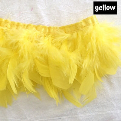 Χνουδωτά φτερά γαλοπούλας Boa Trim Craft Βαμμένα Plumas Κορδέλα κρόσσια για κεντρικά για τραπέζια γάμου Diy Facinator Feather