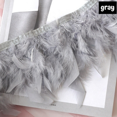 Χνουδωτά φτερά γαλοπούλας Boa Trim Craft Βαμμένα Plumas Κορδέλα κρόσσια για κεντρικά για τραπέζια γάμου Diy Facinator Feather