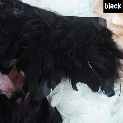 Χνουδωτά φτερά γαλοπούλας Boa Trim Craft Βαμμένα Plumas Κορδέλα κρόσσια για κεντρικά για τραπέζια γάμου Diy Facinator Feather