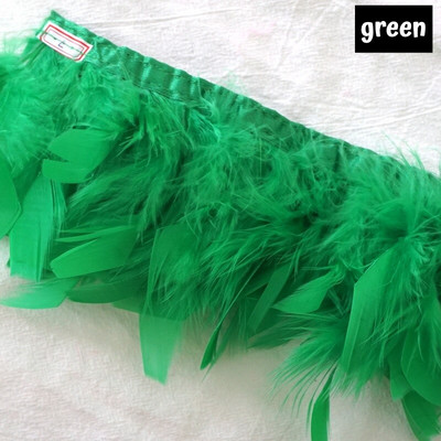 Χνουδωτά φτερά γαλοπούλας Boa Trim Craft Βαμμένα Plumas Κορδέλα κρόσσια για κεντρικά για τραπέζια γάμου Diy Facinator Feather