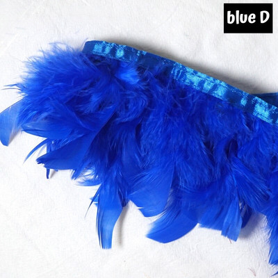 Χνουδωτά φτερά γαλοπούλας Boa Trim Craft Βαμμένα Plumas Κορδέλα κρόσσια για κεντρικά για τραπέζια γάμου Diy Facinator Feather