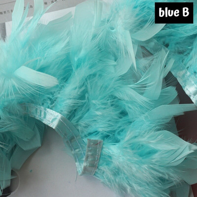 Χνουδωτά φτερά γαλοπούλας Boa Trim Craft Βαμμένα Plumas Κορδέλα κρόσσια για κεντρικά για τραπέζια γάμου Diy Facinator Feather