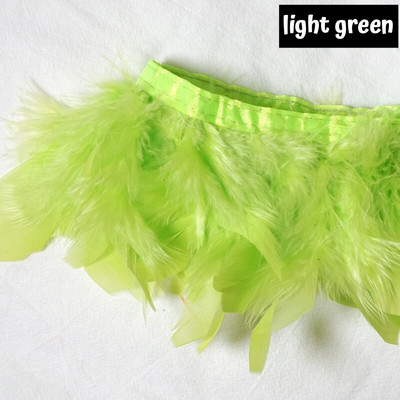 Χνουδωτά φτερά γαλοπούλας Boa Trim Craft Βαμμένα Plumas Κορδέλα κρόσσια για κεντρικά για τραπέζια γάμου Diy Facinator Feather