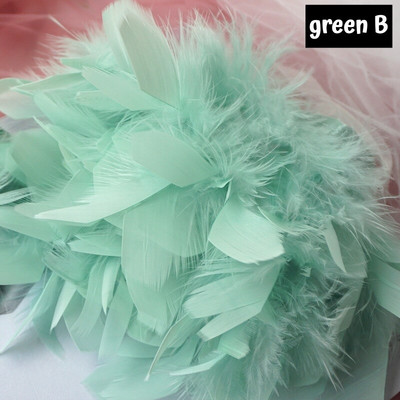 Χνουδωτά φτερά γαλοπούλας Boa Trim Craft Βαμμένα Plumas Κορδέλα κρόσσια για κεντρικά για τραπέζια γάμου Diy Facinator Feather