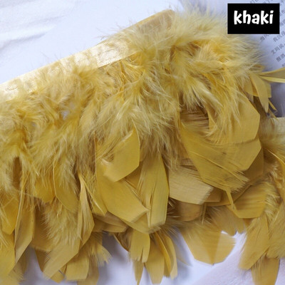 Χνουδωτά φτερά γαλοπούλας Boa Trim Craft Βαμμένα Plumas Κορδέλα κρόσσια για κεντρικά για τραπέζια γάμου Diy Facinator Feather