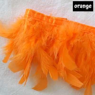 Χνουδωτά φτερά γαλοπούλας Boa Trim Craft Βαμμένα Plumas Κορδέλα κρόσσια για κεντρικά για τραπέζια γάμου Diy Facinator Feather