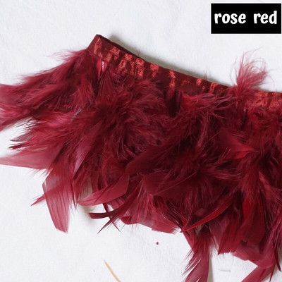 Χνουδωτά φτερά γαλοπούλας Boa Trim Craft Βαμμένα Plumas Κορδέλα κρόσσια για κεντρικά για τραπέζια γάμου Diy Facinator Feather