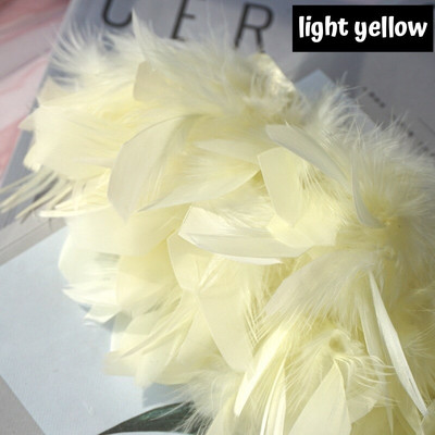 Χνουδωτά φτερά γαλοπούλας Boa Trim Craft Βαμμένα Plumas Κορδέλα κρόσσια για κεντρικά για τραπέζια γάμου Diy Facinator Feather