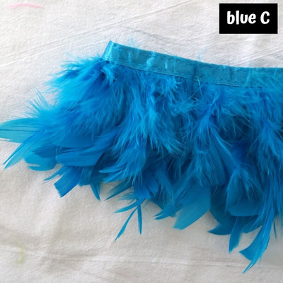 Χνουδωτά φτερά γαλοπούλας Boa Trim Craft Βαμμένα Plumas Κορδέλα κρόσσια για κεντρικά για τραπέζια γάμου Diy Facinator Feather