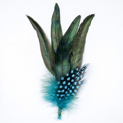 Φυσικά φτερά Διακόσμηση Κεφαλή Όμορφο φτερό κοτόπουλου φασιανού για χειροτεχνίες Καπέλα αποκριάτικου γάμου Αξεσουάρ