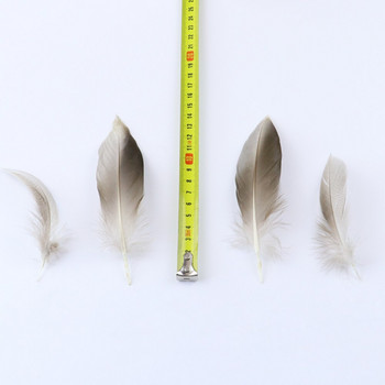 100 ΤΕΜ/Παρτίδα Φτηνά λευκασμένα σγουρά φυσικά γκρίζα φτερά αγριόπαπιας άγριας πάπιας 10-15 cm για μάσκα κεφαλής DIY Crafts Decoration λοφίο