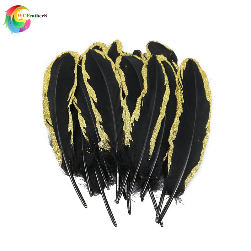 WCFeatherS 10 tk kullasse kastetud musta hanesulgi 15-20 cm DIY tarvikud Peakatte Kaunistussuled käsitööks