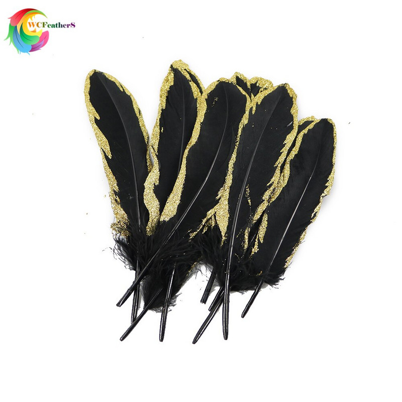 WCFeatherS 10 tk kullasse kastetud musta hanesulgi 15-20 cm DIY tarvikud Peakatte Kaunistussuled käsitööks