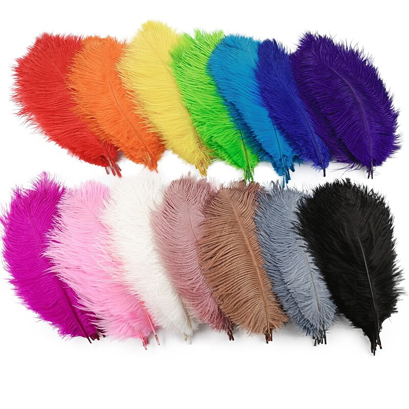 10 buc/lot pene naturale de struț colorate 25-30 cm pentru meșteșuguri DIY decorare nuntă penne centre de masă pene de carnaval