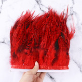 1 metar Obrubljena vrpca od zelenog pijetlovog perja za rukotvorine Dodaci za haljine Šivanje Odjeća Pileće perje Perje Rese na rasprodaji