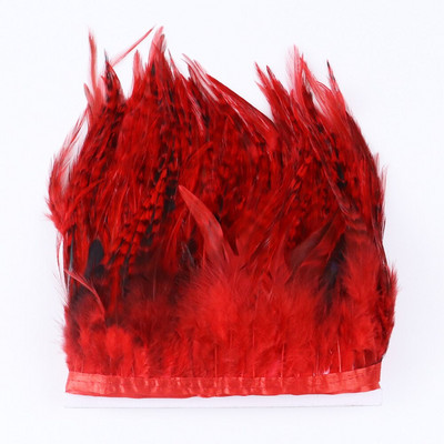 1 metar Obrubljena vrpca od zelenog pijetlovog perja za rukotvorine Dodaci za haljine Šivanje Odjeća Pileće perje Perje Rese na rasprodaji