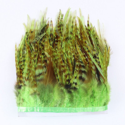 1 metar Obrubljena vrpca od zelenog pijetlovog perja za rukotvorine Dodaci za haljine Šivanje Odjeća Pileće perje Perje Rese na rasprodaji