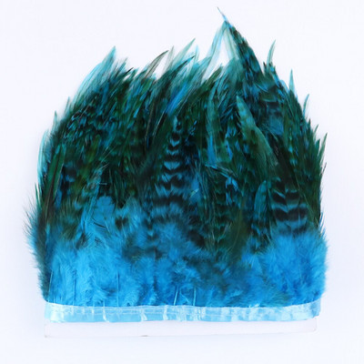 1 metar Obrubljena vrpca od zelenog pijetlovog perja za rukotvorine Dodaci za haljine Šivanje Odjeća Pileće perje Perje Rese na rasprodaji