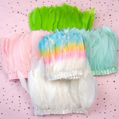 Κορδέλα με κρόσσια φτερά χήνας 1 μέτρου Πολύχρωμα φτερά χήνας Διακοσμητικά για πάρτι Φόρεμα/Φούστα Αξεσουάρ λοφίο 15-20cm