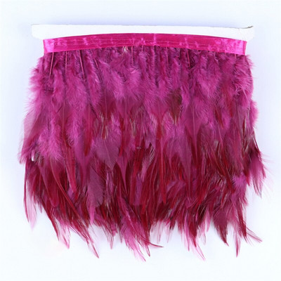 Φτερά φασιανού 2μέτρων/Παρτίδα Σέλας Φτερά Κόκορας 4-6" Βουργουνδίας Φτερά Κόκορα για Ρούχα Φτερά για Πλούμα Κατασκευής Κοσμημάτων