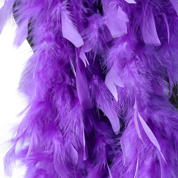 38-40g Естествено оцветени пуешки пера 2 метра Марабу Боа за рокля Аксесоари за декорация на дрехи Шал Шал Колан Plumas