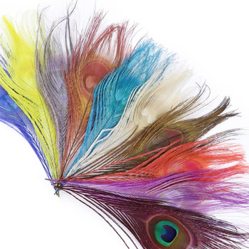 15-25cm Wine Peacock Feathers Natura lJewelry Αξεσουάρ Διακόσμηση πάρτι σπιτιού για Craft-Feather Plume 10/20τμχ χονδρική