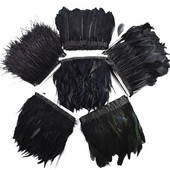 Pene albe negre de 1 metri pentru haine Panglică pe bandă Trimuri cu franjuri Turcia Fazan Strut Gâscă Rochie Boa Garnituri de cusut