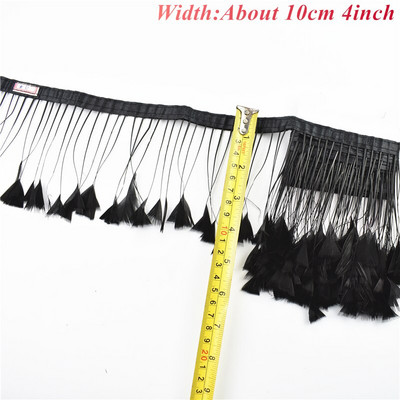 Pene albe negre de 1 metri pentru haine Panglică pe bandă Trimuri cu franjuri Turcia Fazan Strut Gâscă Rochie Boa Garnituri de cusut