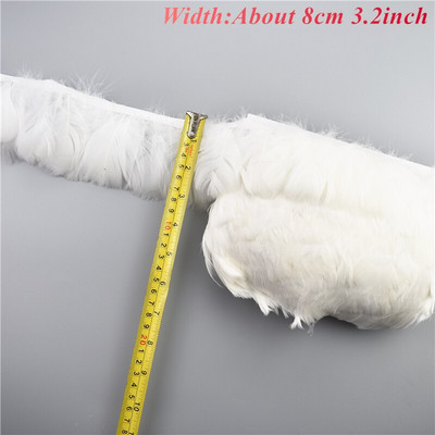 Pene albe negre de 1 metri pentru haine Panglică pe bandă Trimuri cu franjuri Turcia Fazan Strut Gâscă Rochie Boa Garnituri de cusut